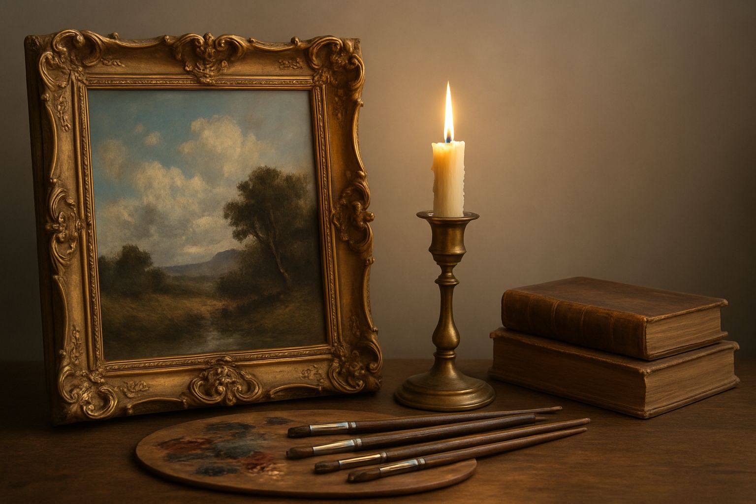 Oil painting auction hero banner